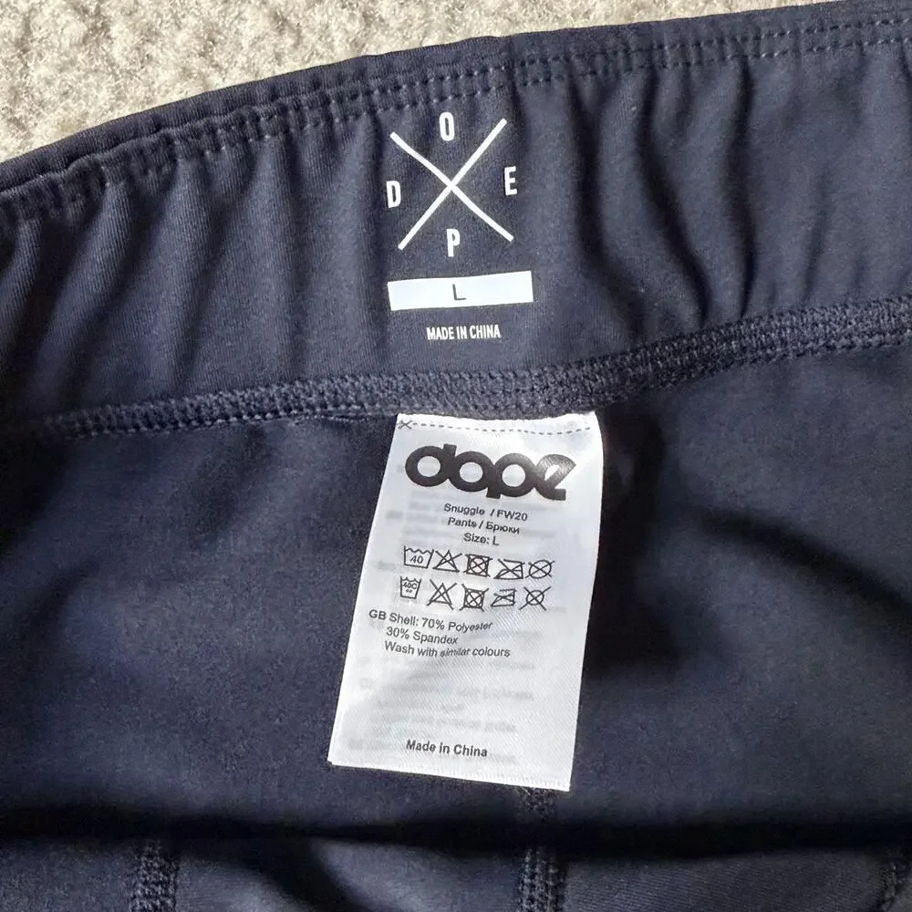 Dope Snuggle FW20 Long Johns Mens Large Black Thermal Base Layer Underwear
